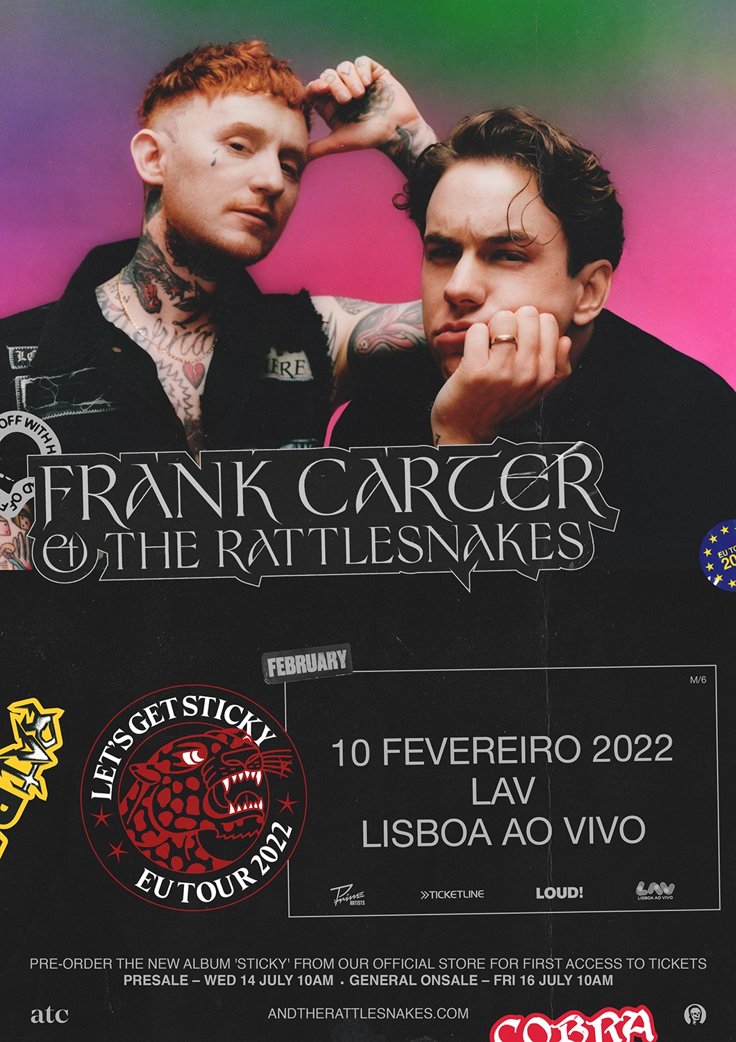 FRANK CARTER & THE RATTLE SNAKES - LAV – Lisboa Ao Vivo.