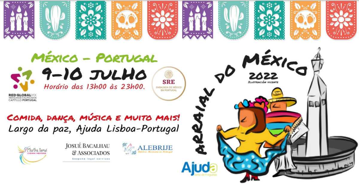 Fiesta Mexicana con música, artesanías, danza, gastronomía y talleres para compartir nuestra cultura. Festa Mexicana com música, artesanato, dança, gastronomía e ateliers para partilhar nossa cultura. Mexican party with music, arts and crafts, dancing, gastronomy and workshops to share our culture