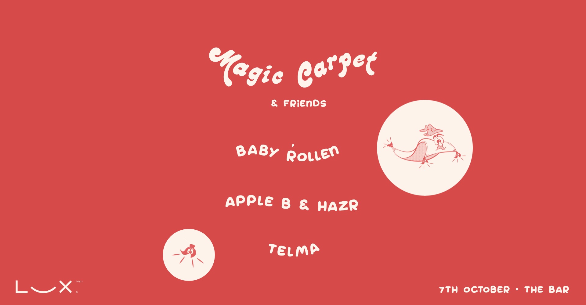 Magic Carpet & Friends w Baby Rollén Apple B & Hazr Telma