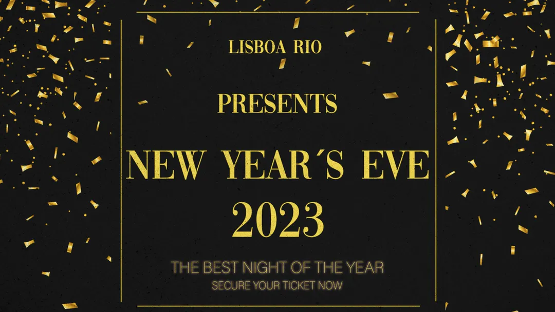 Português: Preparados para a melhor noite do ano?! 2 pistas - dançarinas - glitter e muitas surpresas! A aquisição de bilhete não garante entrada no evento. Caso o dress code e regras de comportamento não sejam cumpridas a entrada no estabelecimento poderá ser vedada. Um cartão sem consumo minímo será entregue à entrada. Em caso de perda será cobrado 50€ - limite máximo do cartão. Dress code obrigatório: Elegant - não é permitida a entrada com calças ou calções de fato de treino/desportivos, camisolas desportivas, calças/cações rasgados, chinelos (estilo havainas e outros) Bilhete não reembolsável em caso de não comparência. English: Ready for the best night of the year?! 2 floors - dancers - glitter and lots of surprises! Ticket purchase does not guarantee entry on the event. If the dress code and rules of behavior are not complied with, entry to the establishment may be prohibited. A card without minimum consumption will be given at the entrance. In case of loss, €50 will be charged - maximum card limit. Mandatory dress code: Elegant - it's not allowed to enter with tracksuit/sports pants or shorts, sports shirts and flip-flops. No ripped jeans or shorts allowed. Non-refundable ticket in case of no-show.