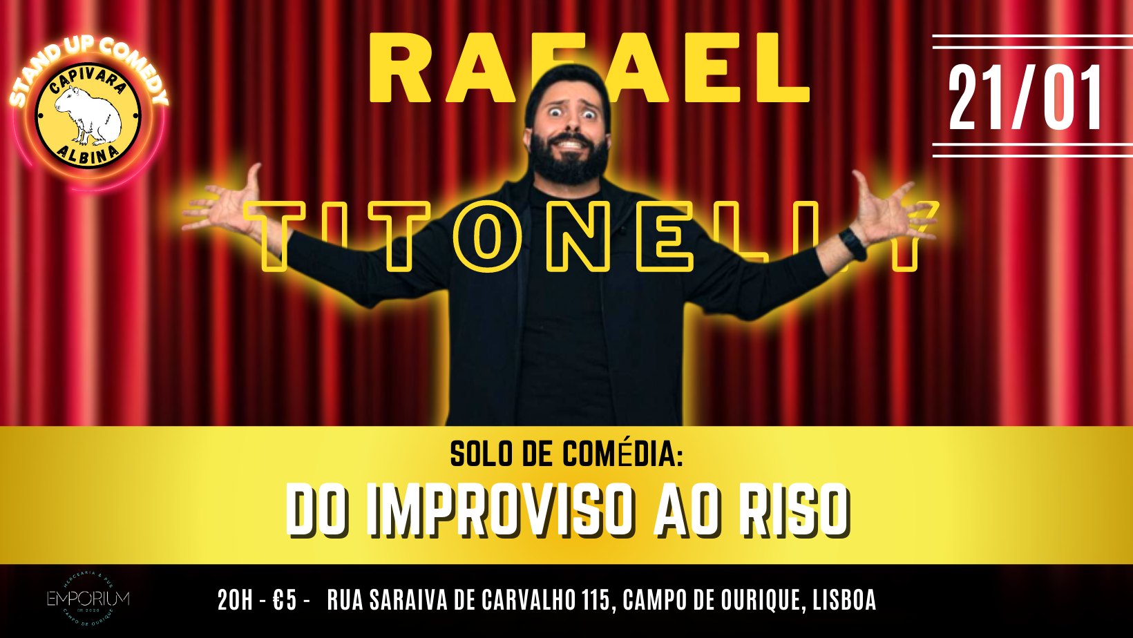 Stand Up Comedy - Emporium Mercearia & Pub