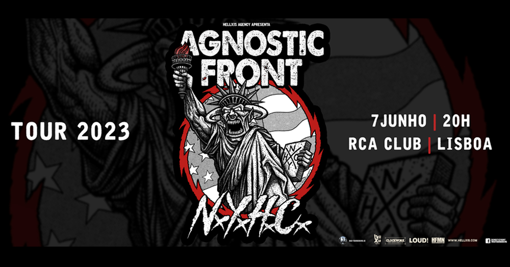 Os veteranos Agnostic Front estão de volta a Portugal para um concerto único no RCA Club em Lisboa a 7 de Junho 2023. Fundados no inicio dos anos 80 aproveitam esta tour para celebrar os 40 anos do lançamento do seu primeiro EP 