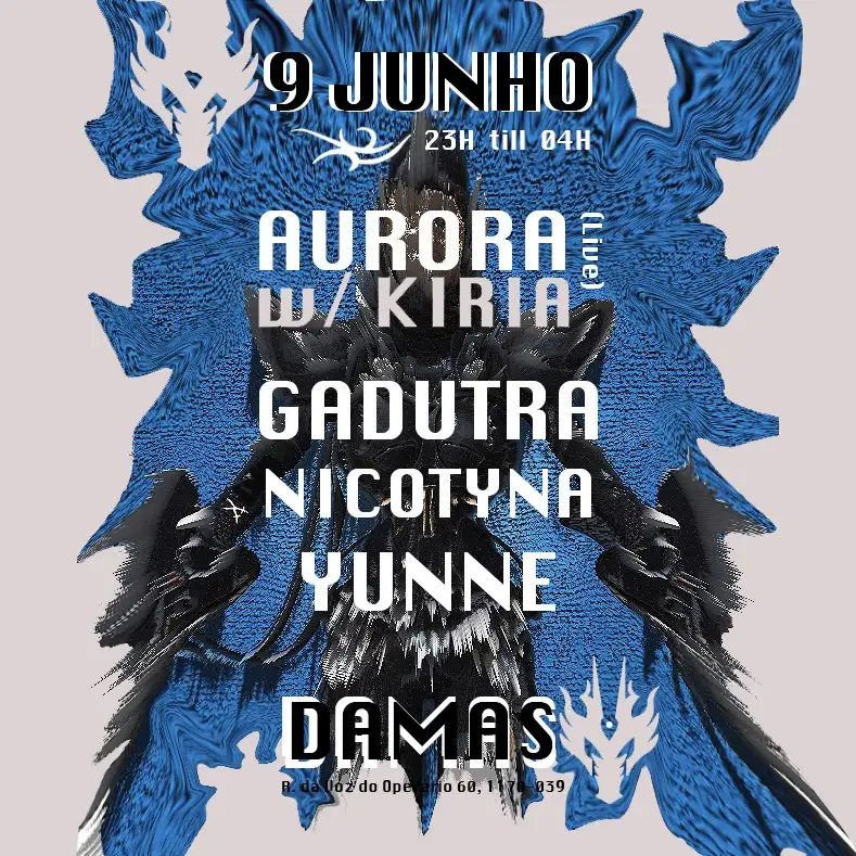 Aurora c/ Kiria (live) + Gadutra, Nicotyna & Yunne (dj set)