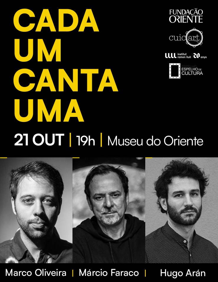 MARCO OLIVEIRA, MÁRCIO FARACO E HUGO ARÁN CADA UM CANTA UMA