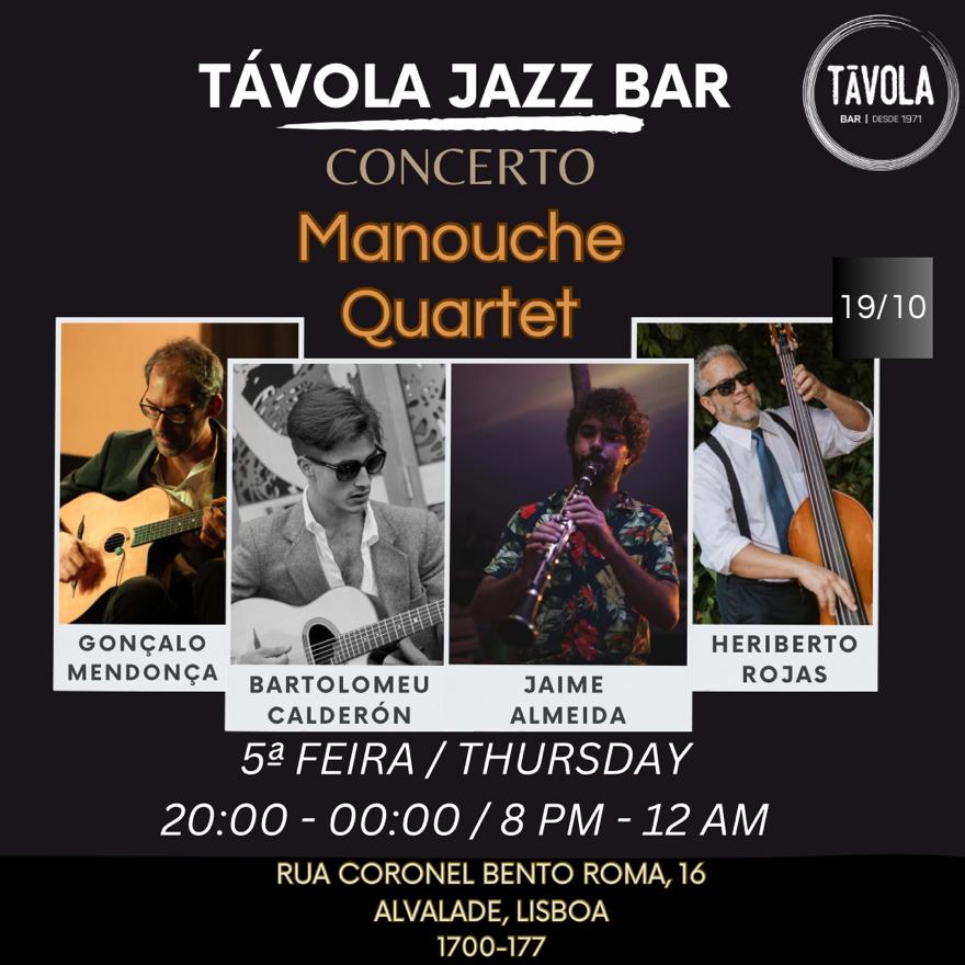 Manouche Quartet Em Concerto No T Vola Jazz Bar Cartaz Cultural De Lisboa