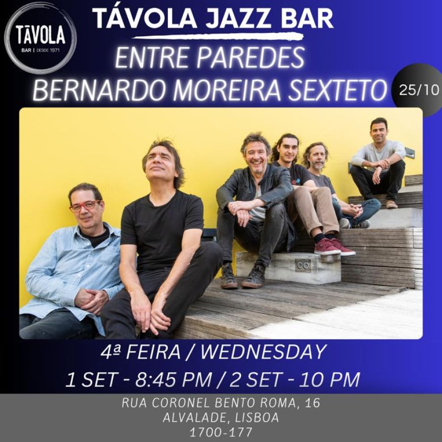 Concerto no Távola Jazz Bar - Entre Paredes com o Bernardo Moreira Sexteto