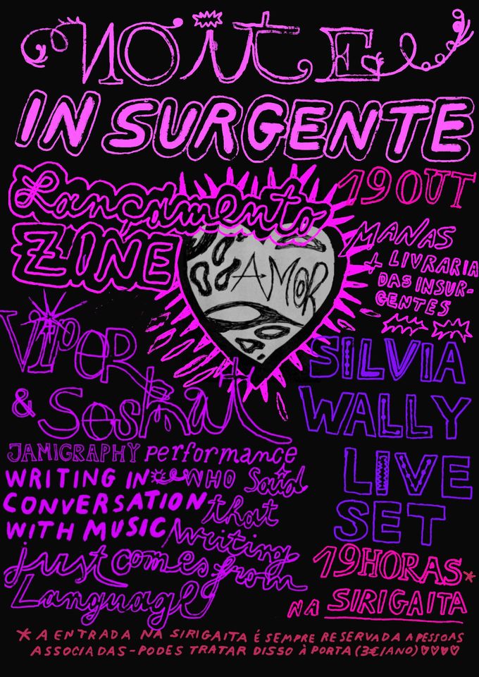 Lançamento zine#4 - AMOR - Festa Benefit Manas Insurgentes