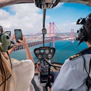 Lisboa passeio de helicóptero, passeio de barco e passeio a pé