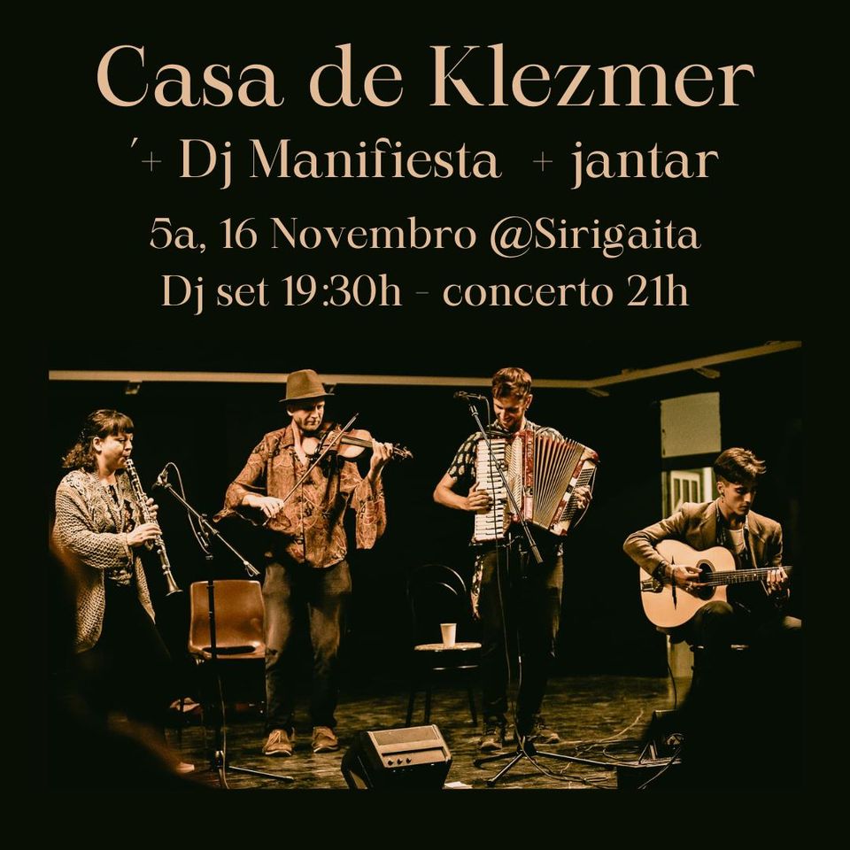 Casa de Klezmer + DJ Manifiesta concerto + dj set