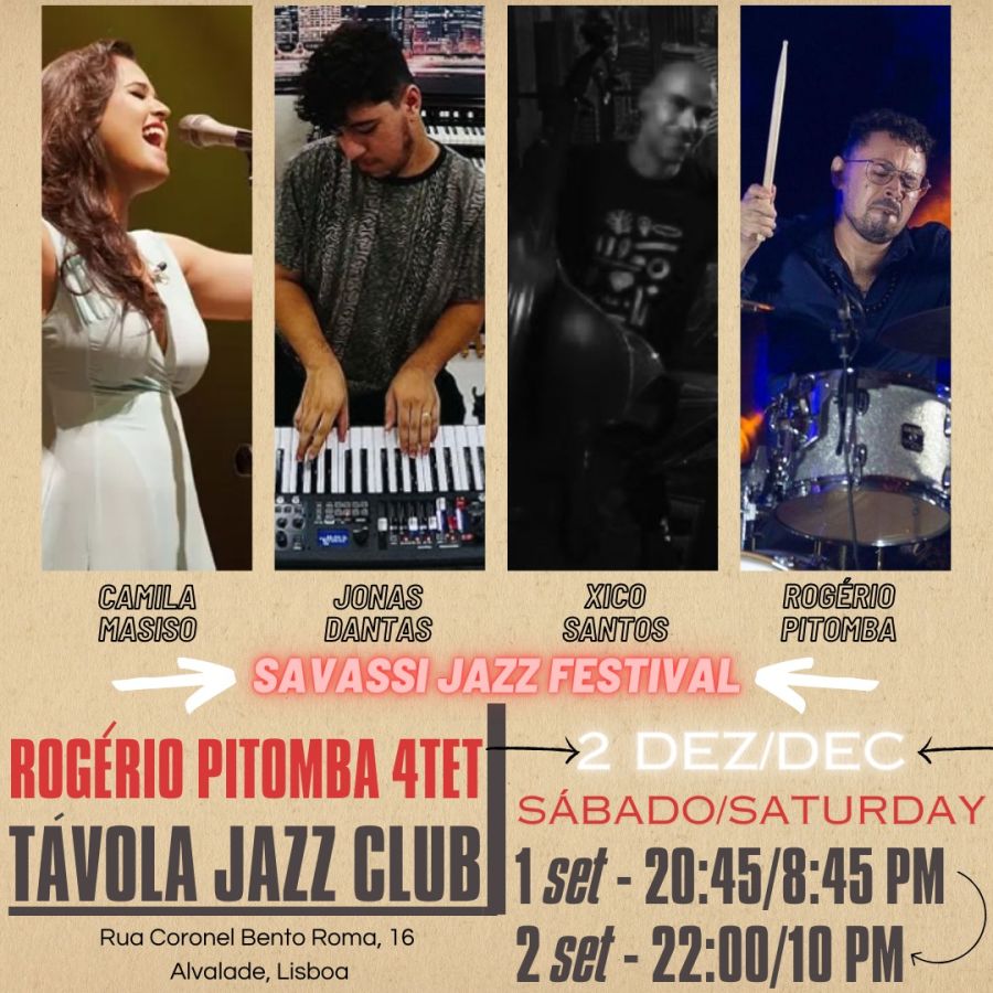 Concerto no Távola Jazz Club - Rogério Pitomba 4tet Savassi Jazz Festival