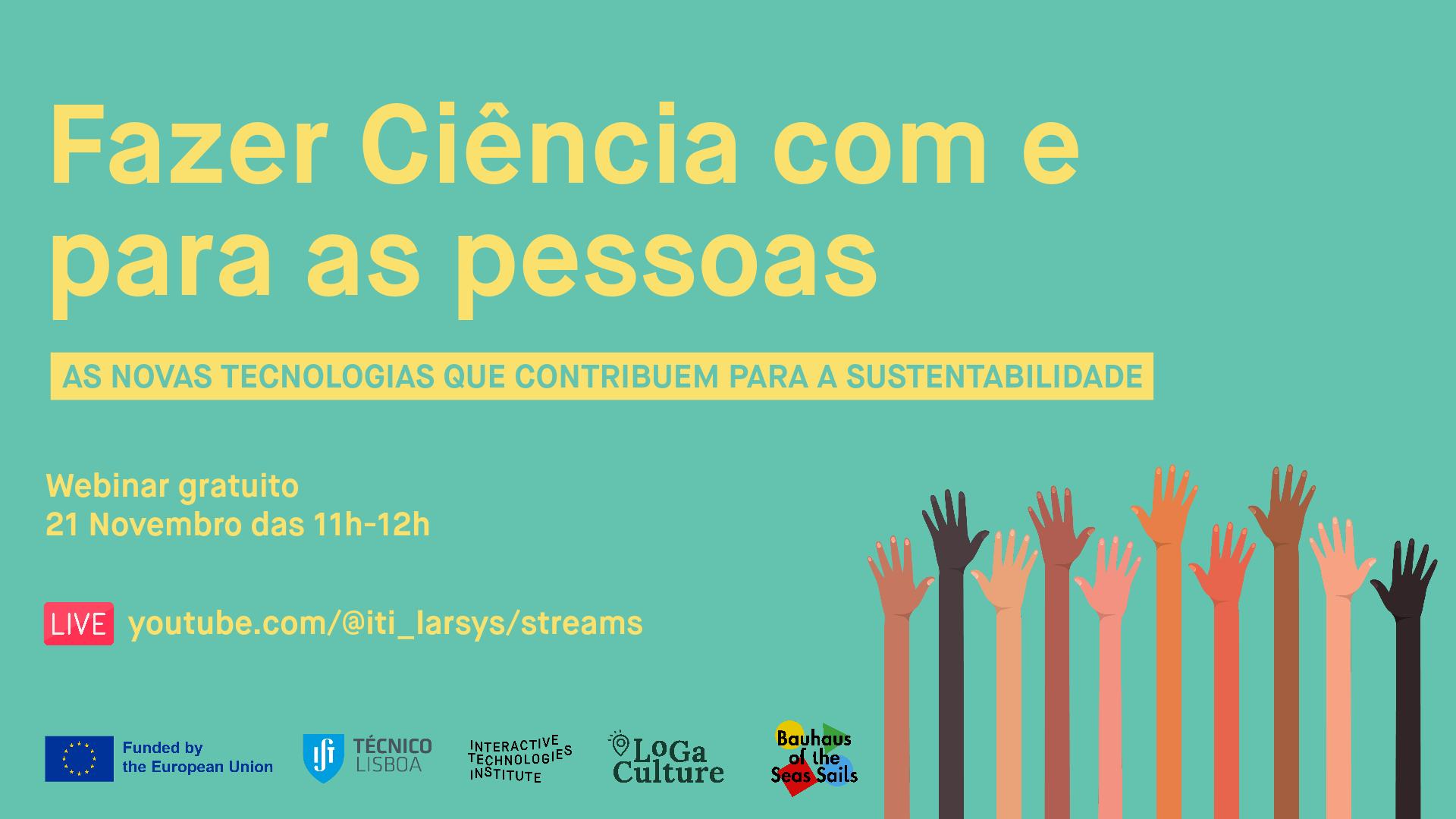 Webinar: Fazer ciência com e para as pessoas