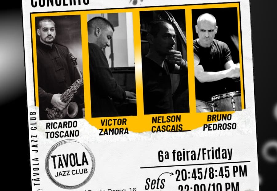 Concerto no Távola Jazz Club Ricardo Toscano - Saxofone Victor Zamora - Piano Nelson Cascais - Contrabaixo Bruno Pedroso - Bateria