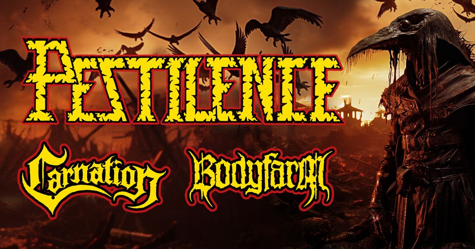 DEATH BLACK OVER EUROPE TOUR- PESTILENCE+CARNATION+ BODYFARM- RCA LISBOA