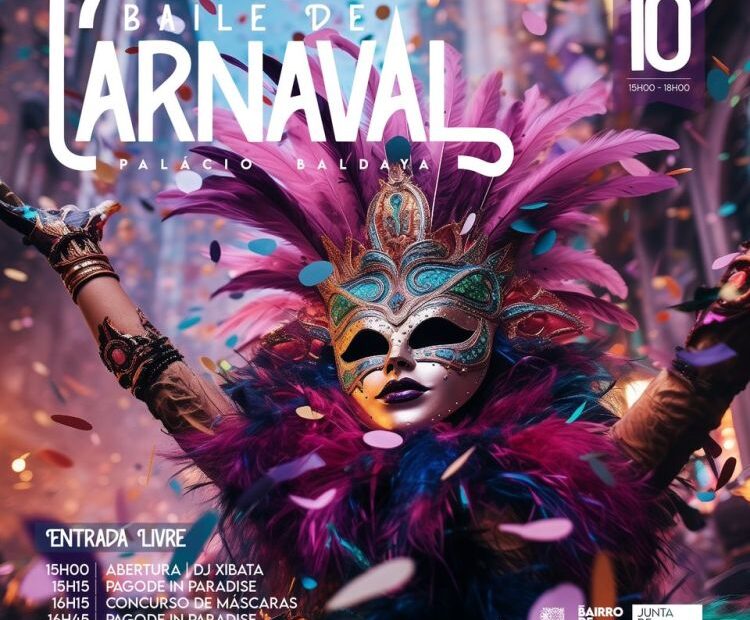 Baile de Carnaval e Concurso de Máscaras no Palácio Baldaya