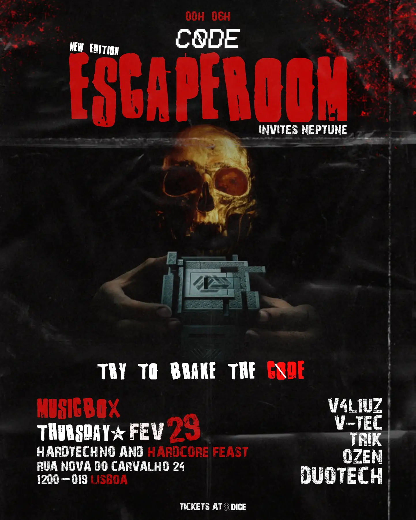 C0DE- ESCAPE ROOM invites Neptune HARDTECHNO & HARDCORE SEASON