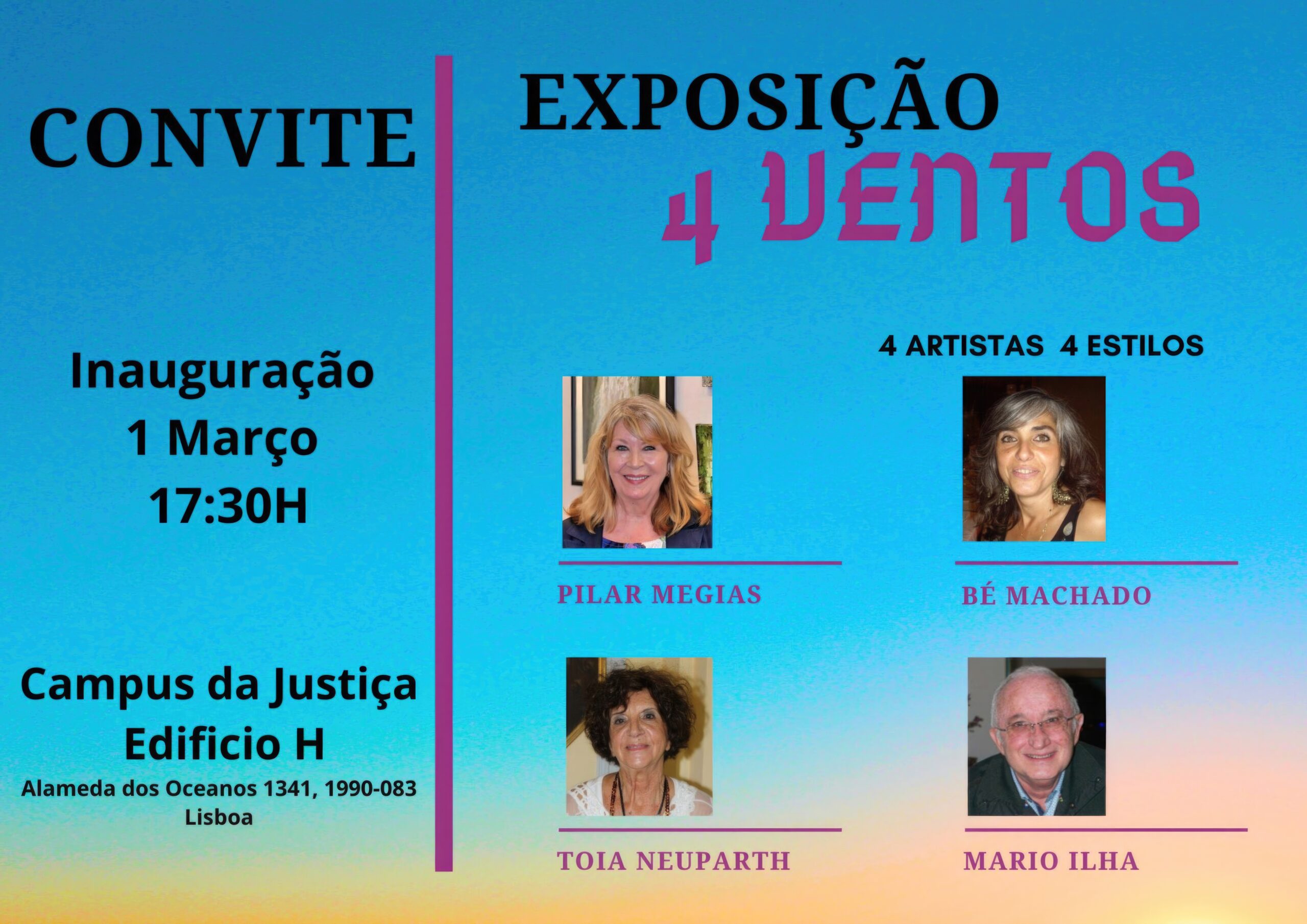 EXPOSIÇÃO PINTURA 4 VENTOS entrada livre