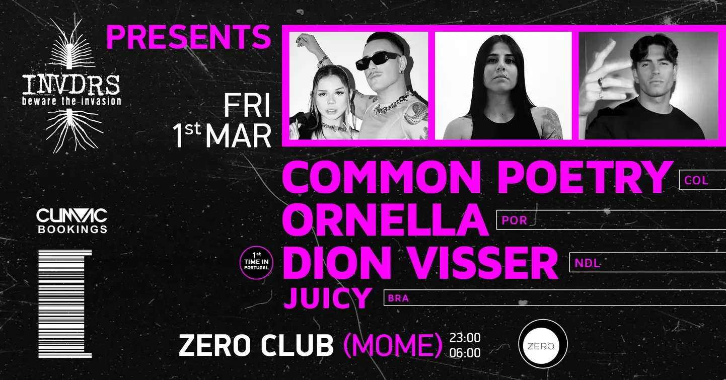 INVDRS techno Common Poetry, Ornella, Dion Visser