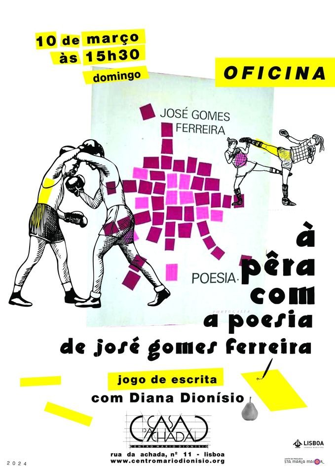 À pêra com a poesia de José Gomes Ferreira oficina