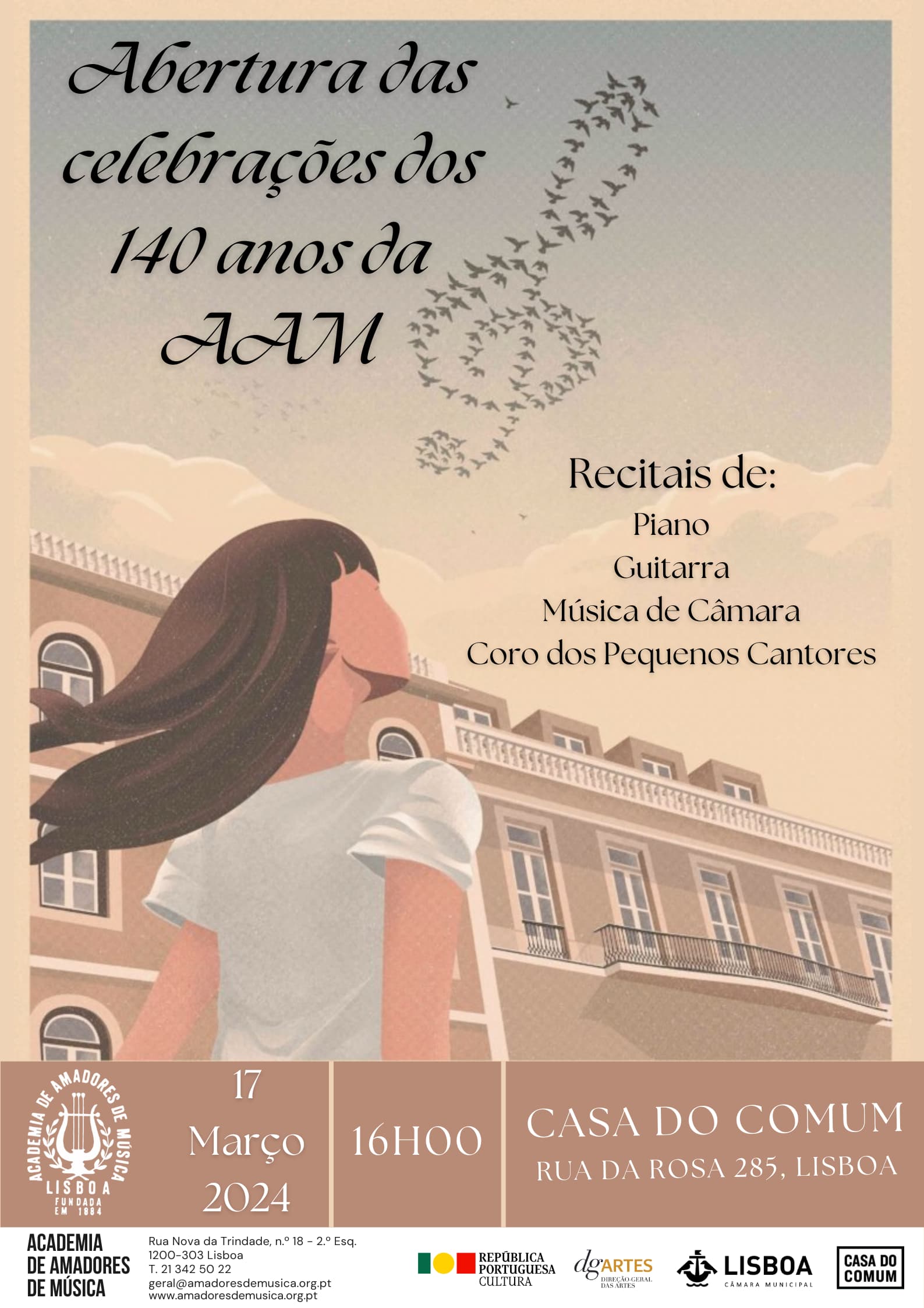 Abertura das celebrações dos 140 anos da Academia de Amadores de Música