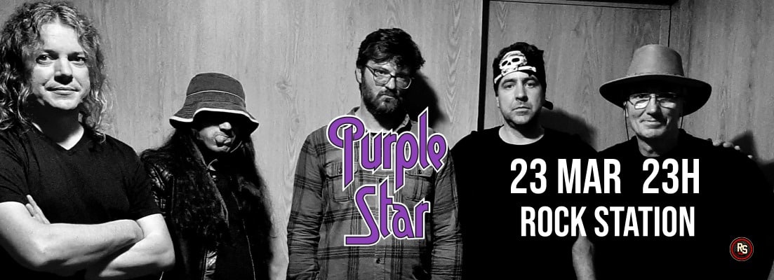 Um fantástico tributo à famosa banda britânica DEEP PURPLE, com canções icónicas como Smoke on the Water, Child in Time, Highway Star entre muitas outras. No dia 23 de Março, às 23H, os Purple Star vão estar na Rock Station. Uma noite inesquecível a não perder!