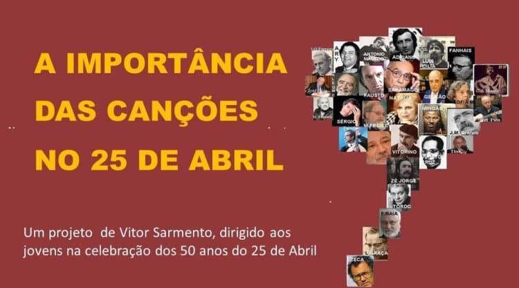 A Importância das Canções no 25 Abril, sessão com Vítor Sarmento música, memória, debate