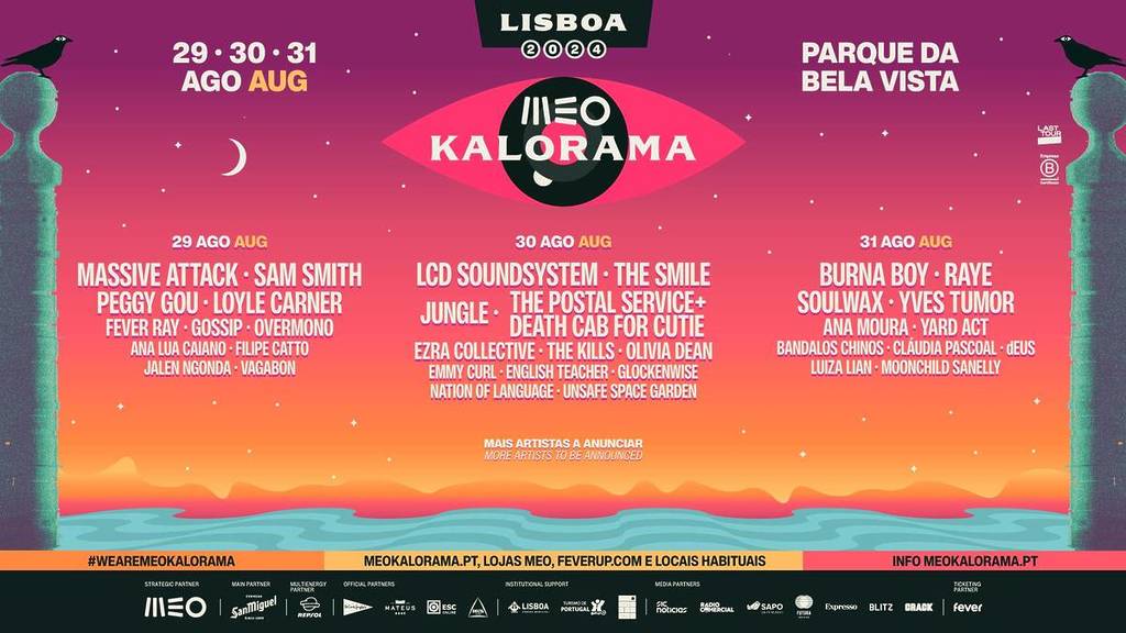 Festival MEO Kalorama 2024 Cartaz - Programação
