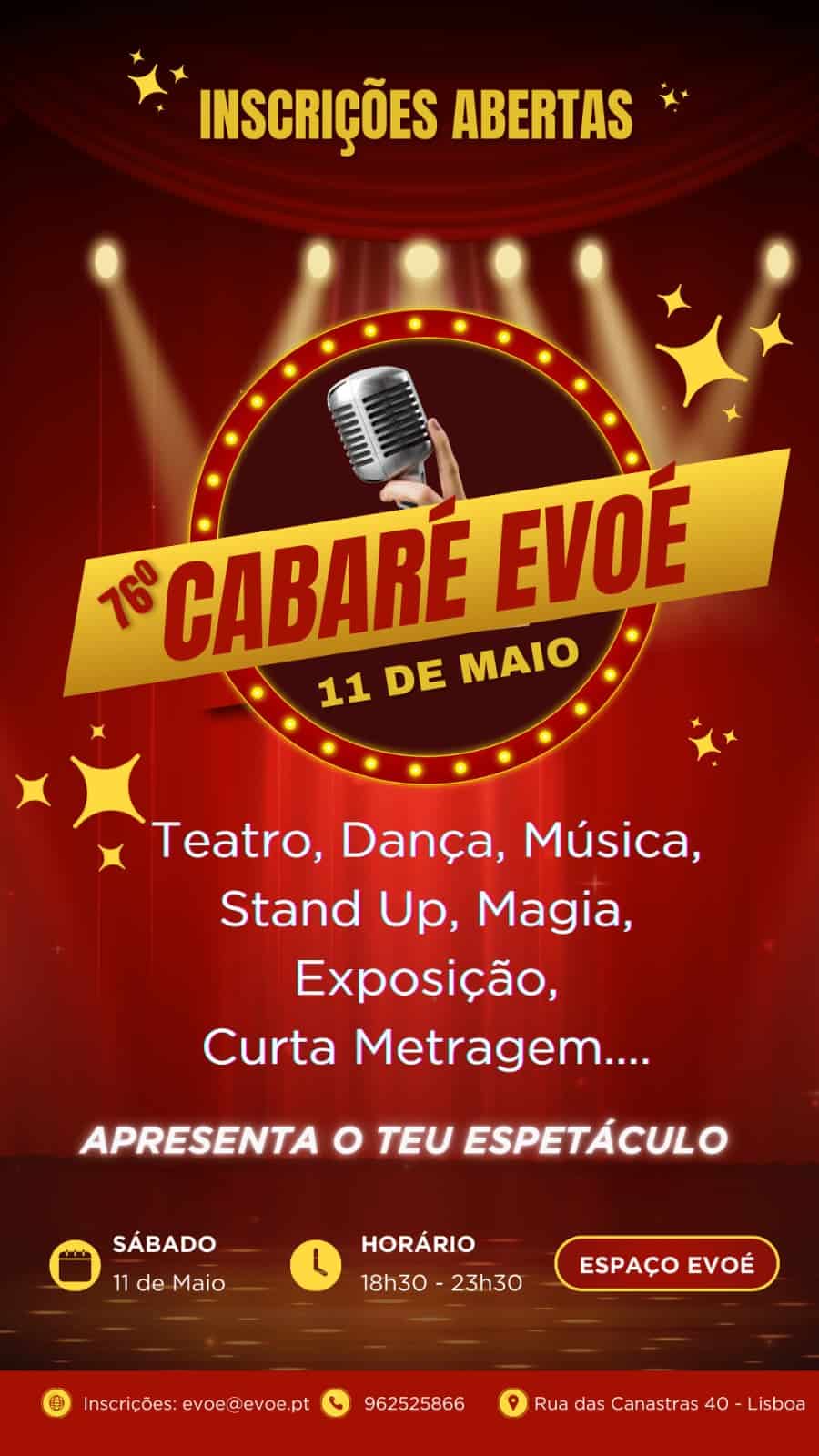76º Cabaré evoé