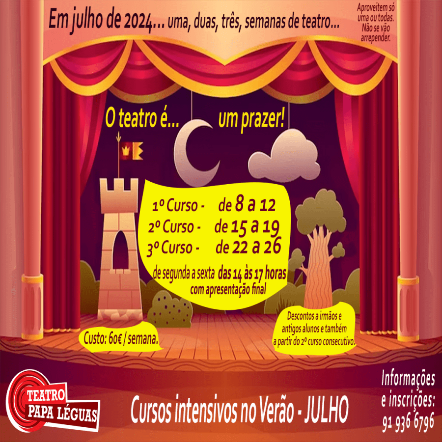 Cursos Intensivos de Teatro (dos 4 aos 14 anos)