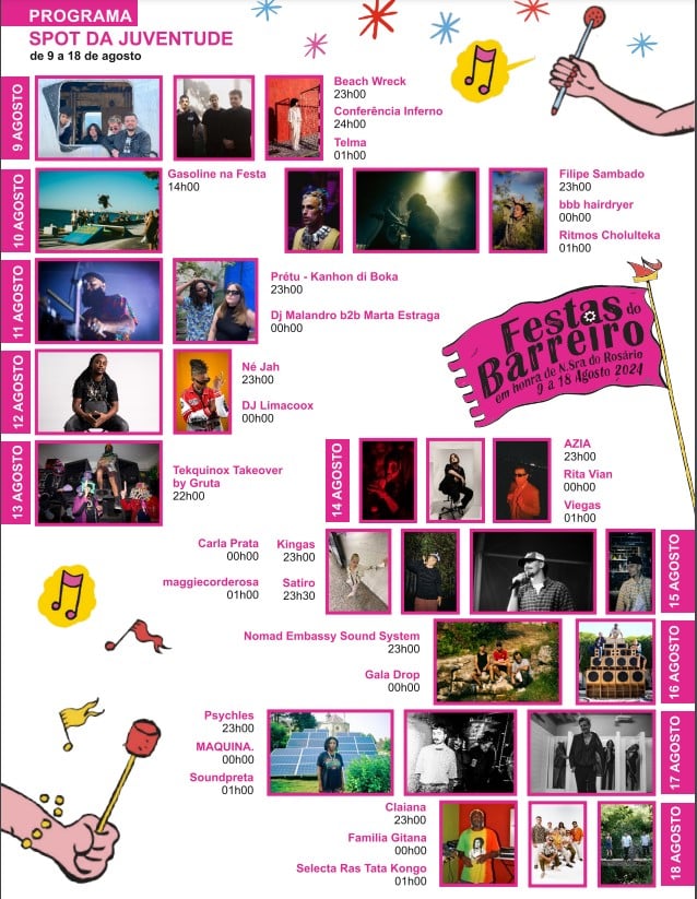 Programação - Festas do Barreiro 2024