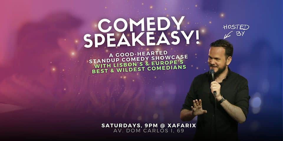 A FREE ENTRY standup comedy showcase featuring only pro comedians, in a historic and intimate venue in the city center. ✨ð¥LISBON! Best Saturday plan here! ðð¤Standup comedy in ENGLISH with best acts from home and abroad! ð️ Free-entry, pay what you want! ð Doors 8:30PM, show 9:00PM ð Xafarix, Av. Dom Carlos I. 69, Lisbon. Welcome to “Comedy Speakeasy”, the hidden gem of Lisbon’s growing comedy scene! Happening most Saturday evenings at Xafarix, a historic venue tucked away in the heart of the city. Doors open a bit earlier, giving you time to grab a drink at the bar and mingle with others before the show. At 9pm for regular shows or 11pm for late shows (e.g. 24.02.2024), the show begins, featuring a carefully curated selection of the best comedians from the local Lisbon scene and special guests from around the world. Xafarix’s intimate jazz club atmosphere is perfect to unwind from the day, with longer sets by experienced comedians. This week’s edition features: - All comedians TBA! And, of course, your host for the evening: FRANCESCO KIRCHHOFF! Best of all, it’s a donation-based show, which means that admission is free! However, we do ask that you donate at the end of the show, so that we can continue to bring you the highest quality entertainment possible. !!!RESERVATIONS VIA EVENTBRITE ARE HELD UNTIL 8:45PM!!!