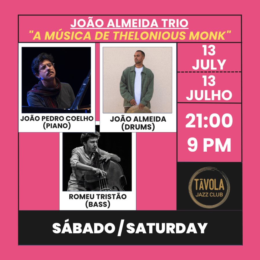 João Almeida Trio - A Música de Thelonious Monk - Live Jazz no Távola Jazz Club