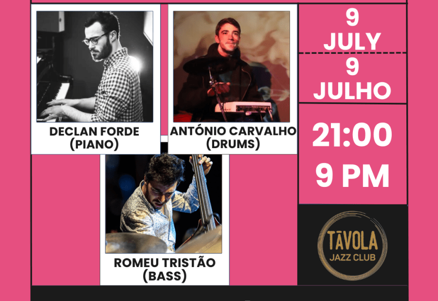 Live Jazz no Távola Jazz Club - Declan Forde, António Carvalho e Romeu Tristão