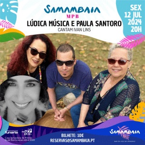 Aproveite uma noite inesquecível com o Lúdica Música e Paula Santoro no Samambaia! O trio brasileiro, formado por Rosana Britto, Isabela Ladeira e Gutti Mendes, combina vozes cativantes, guitarras e percussão. Nesta noite especial, eles se juntam a Paula Santoro para um show em homenagem a Ivan Lins!