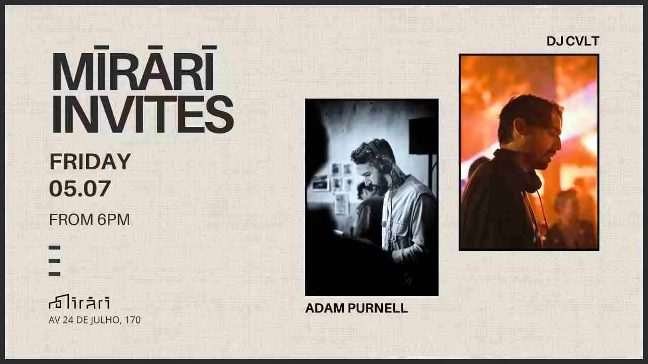 MIRARI INVITES ADAM PURNELL & DJ CVLT