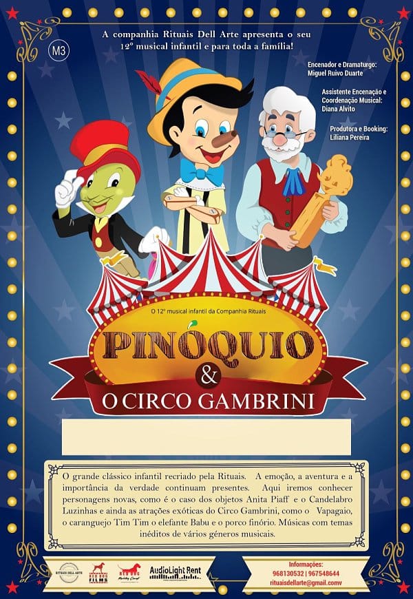 MUSICAL PINÓQUIO E O CIRCO GAMBRINI