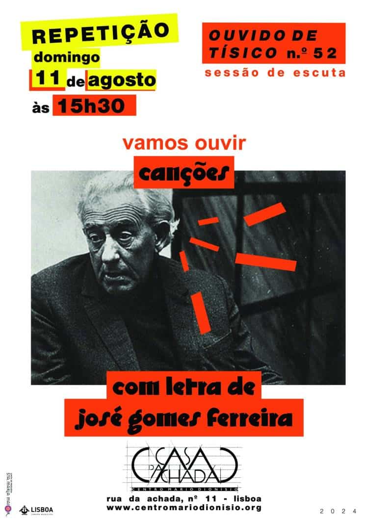 «Ouvido de Tísico» N.º 52 Canções com texto de José Gomes Ferreira