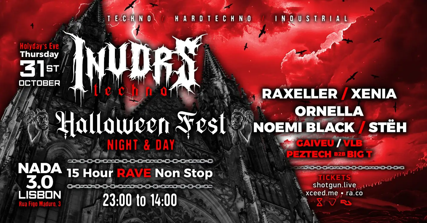 INVDRS presents HALLOWEEN FEST Night & Day 15H Rave non stop