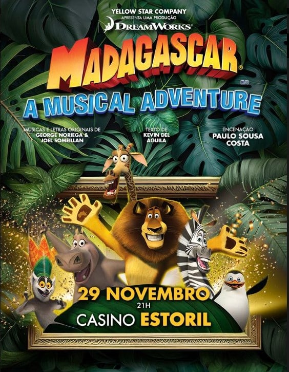 Casino Estoril recebe Madagascar Uma Aventura Musical