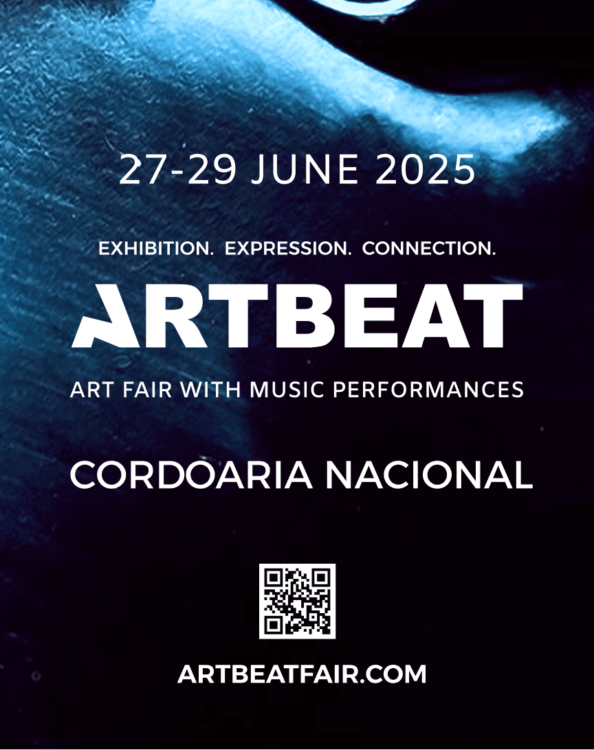 ArtBeat Fair é uma exposição de arte feita por artistas e para artistas, que terá lugar no Torreão Poente da Cordoaria Nacional, (Avenida da Índia) nos dias 27, 28 e 29 de junho. Nascida da ideia de que a arte é o pulso vital da humanidade — constante, rítmica e indispensável — ArtBeat propõe uma imersão na essência da criação artística e nas suas conexões universais. Mais do que uma exposição, é uma celebração da arte como força que liga pessoas, culturas e realidades. A entrada será livre e o evento reunirá mais de 50 artistas de diferentes nacionalidades, promovendo uma ampla diversidade de estilos e influências, com obras de pintura, escultura e outras expressões das artes visuais. Será também uma oportunidade para conhecer um projeto singular que celebra o diálogo entre culturas, destacando artistas emergentes e conduzindo os seus visitantes por uma viagem visual e sensorial, conjugando a apreciação das obras expostas, com a audição de performances musicais ao vivo. Horário de Abertura – Artbeat 2025 Quinta-feira, 27 de Junho • 16h30–20h00 – Acesso reservado a profissionais e convidados • 20h00–23h00 – Acesso ao público geral Sexta-feira, 28 de Junho • 12h00–23h00 – Acesso a profissionais e público geral Sábado, 29 de Junho • 11h00–21h00 – Acesso a profissionais e público geral