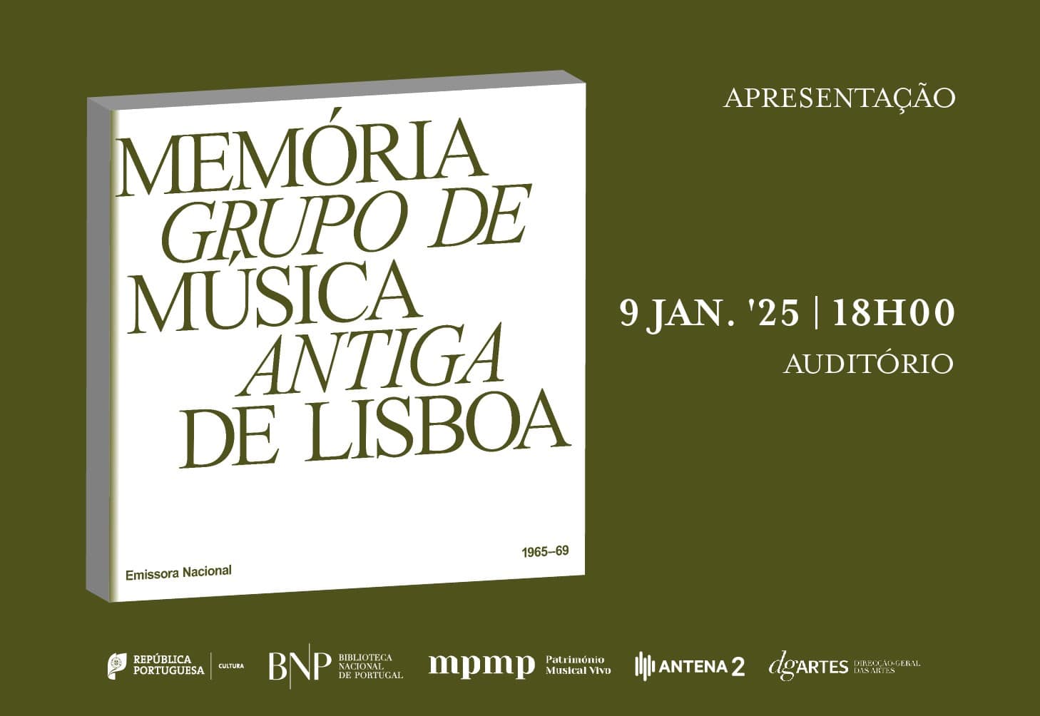 APRESENTAÇÃO / MESA-REDONDA | Gravações Grupo de Música Antiga de Lisboa, Coleção Memória - MPMP