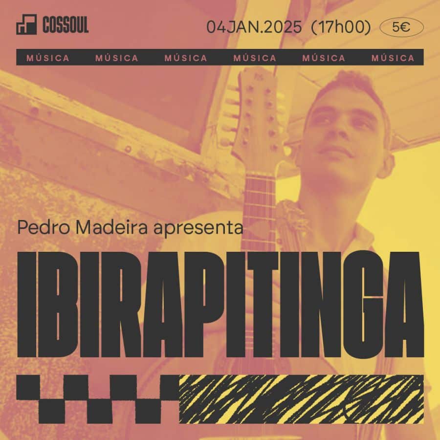 ð¶ Pedro Madeira apresenta Ibirapitinga ð¶ Na Cossoul, prepare-se para uma viagem musical inesquecível ao Brasil! O concerto Ibirapitinga, apresentado por Pedro Madeira, vai transportar o público através das cordas e batuques brasileiros, celebrando a rica diversidade cultural do Brasil. Um espetáculo que mistura ritmos e melodias típicas da música popular brasileira, oferecendo uma visão única sobre a fusão das influências europeias, indígenas e africanas. ð
Data: Sábado, 4 de janeiro de 2025 ð Horário: 17h00 às 18h00 ð Local: Cossoul, Rua Nova da Piedade, n.º 66 - Lisboa ð¸ Entrada: 5€ O que esperar: Uma noite cheia de energia, onde os ritmos contagiantes do Brasil vão invadir o espaço da Cossoul, criando uma atmosfera única e vibrante. Para quem ama a música e a cultura brasileira, esta é uma experiência imperdível! ð Mais informações e compras de ingressos: Cossoul ð¶ Pedro Madeira presents Ibirapitinga ð¶ At Cossoul, get ready for an unforgettable musical journey through Brazil! The Ibirapitinga concert, presented by Pedro Madeira, will transport the audience with Brazilian strings and rhythms, celebrating the rich cultural diversity of Brazil. This performance offers a unique insight into how European, Indigenous, and African influences blended to create a multitude of musical genres that continue to evolve. ð
Date: Saturday, January 4th, 2025 ð Time: 5:00 PM to 6:00 PM ð Location: Cossoul, Rua Nova da Piedade, n.º 66 - Lisbon ð¸ Ticket: €5 What to Expect: A vibrant night filled with infectious Brazilian rhythms taking over the Cossoul space. For lovers of Brazilian music and culture, this is a must-see performance! ð More info and tickets: Cossoul