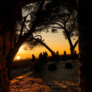 O Castelo ao Pôr do Sol