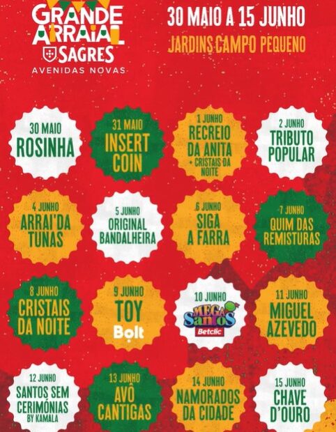 Grande Arraial Sagres Avenidas Novas 2025 - Campo Pequeno