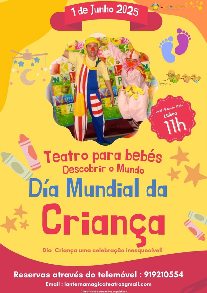 Teatrinho para Bebés – “Descobrir o Mundo” no Teatro Lanterna Mágica