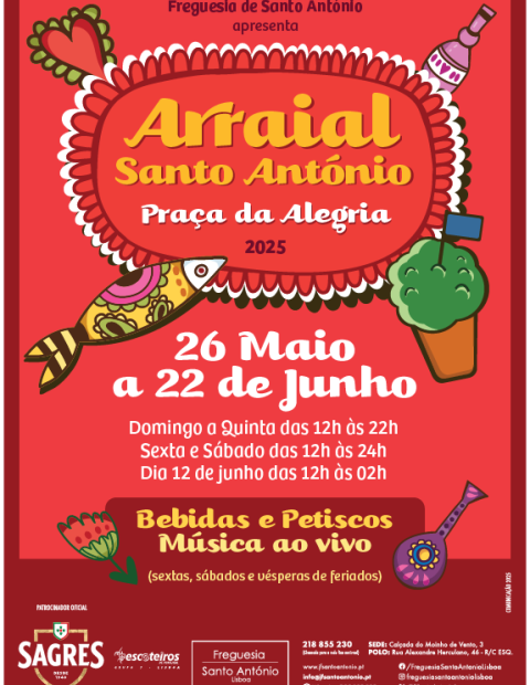 Arraial de Santo António 2025 anima a Praça da Alegria