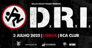 D.R.I. (Dirty Rotten Imbeciles) regressam a Lisboa para uma noite de Crossover Thrash no RCA Club