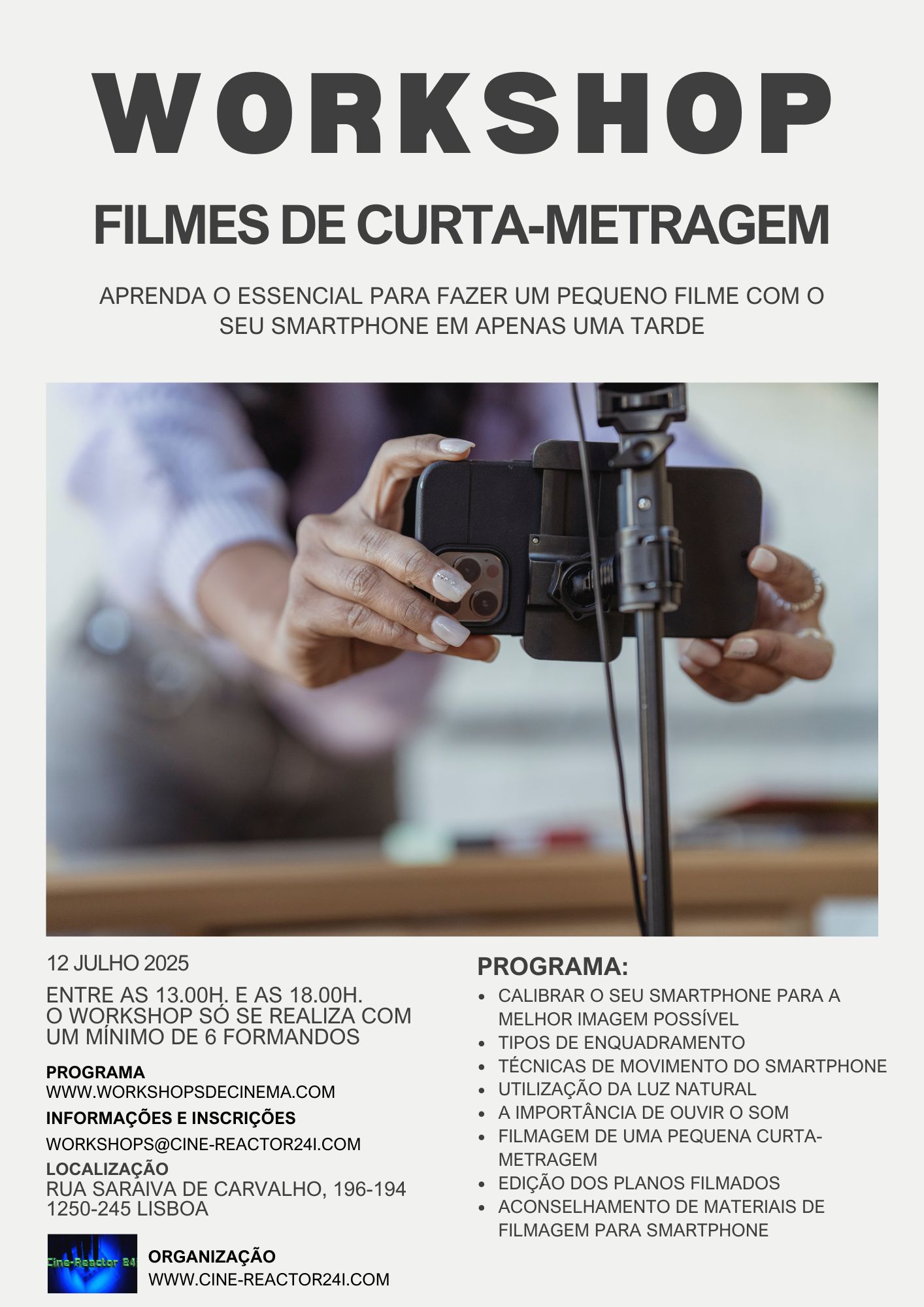 Workshop - Filmes de Curta-metragem