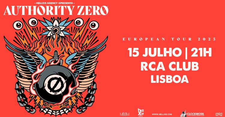 Authority Zero em estreia exclusiva em Lisboa no RCA Club