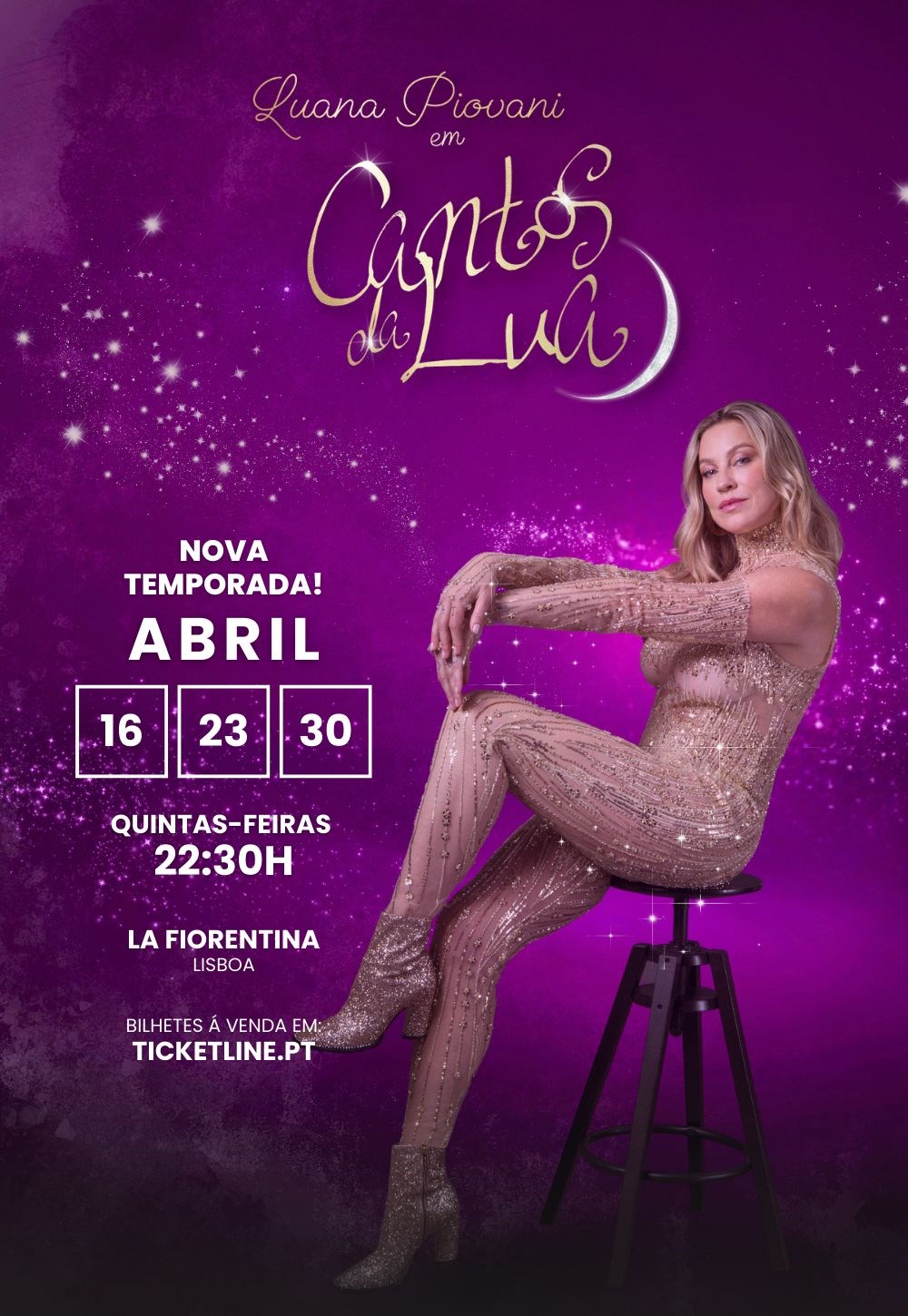 Cantos da Lua – Espetáculo Intimista com Luana Piovani