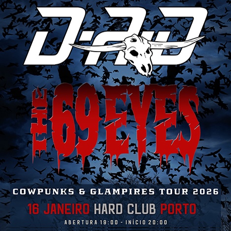 D-A-D + 69 Eyes em Lisboa Cowpunks and Glampires Tour 2026